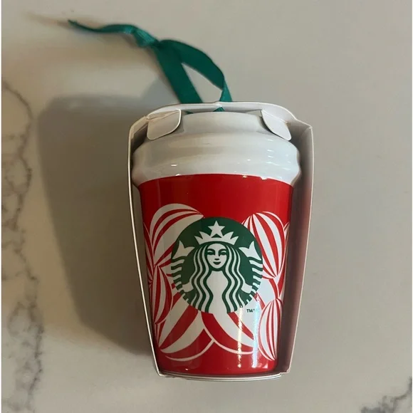 Starbucks 2024 Red Cup Ceramic Christmas Tree Ornament 2.5" Holiday Decor NWT - Picture 3 of 6